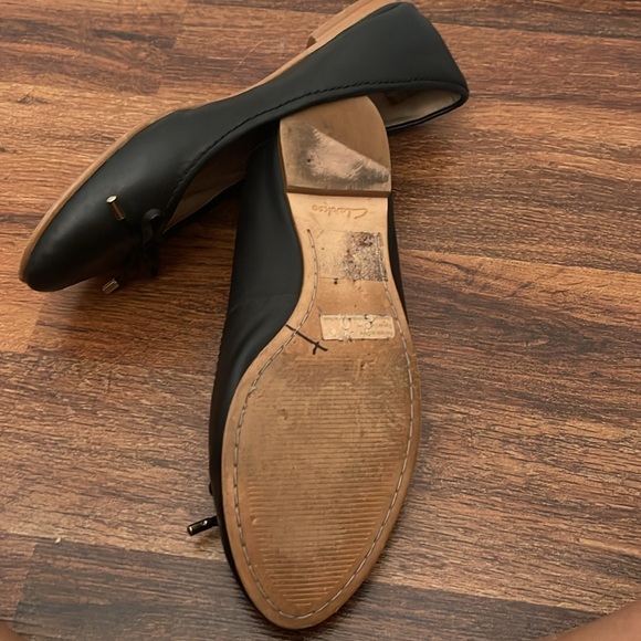 Clarks Grace Lily black leather ballet flats plus cushion. US size 10 used - Picture 6 of 6